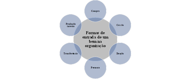 Figura 1 – Formas
de entradas do bem na carga patrimonial em organizações públicas.

 